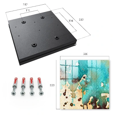 Turquoise abstraction Wall mounted key box