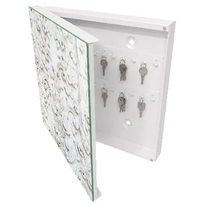 White ornaments Wall mounted key box
