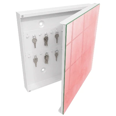 Pink background Key cabinet