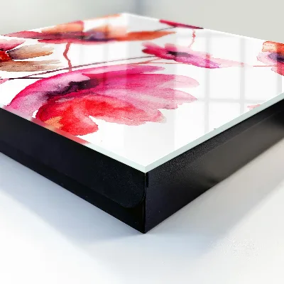 Watercolor flowers Wall mounted key box