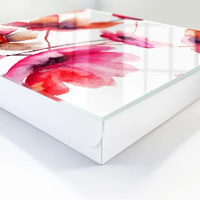 Watercolor flowers Wall mounted key box