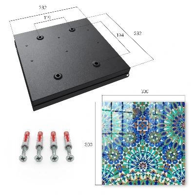 Geometric mosaic Wall mounted key box