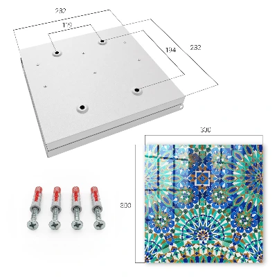 Geometric mosaic Wall mounted key box