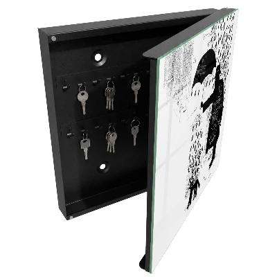 Black silhouette Key box for wall