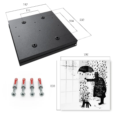 Black silhouette Key box for wall