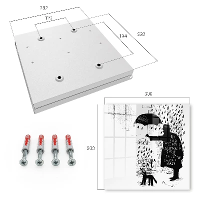 Black silhouette Key box for wall