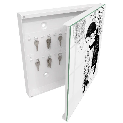 Black silhouette Key box for wall