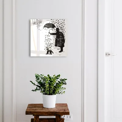 Black silhouette Key box for wall