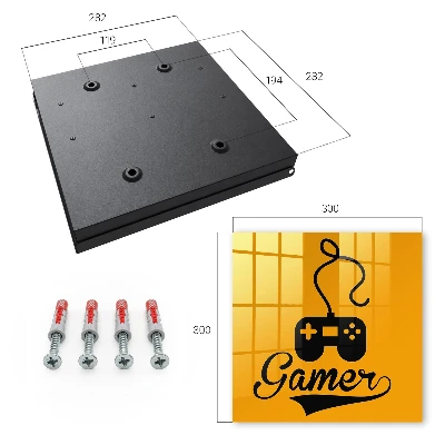 Gamepad and GAMER sign Wall mounted key box