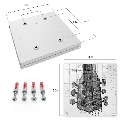 Guitar illustration Key box for wall