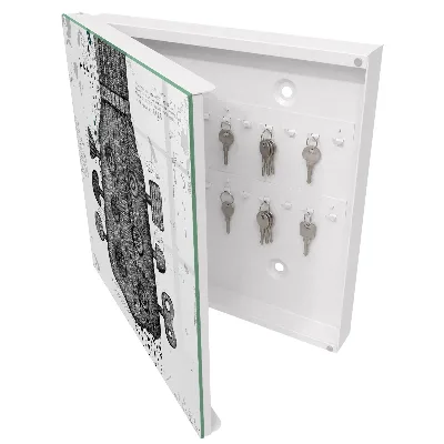 Guitar illustration Key box for wall