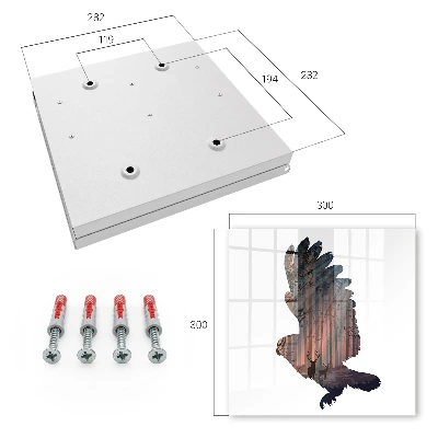 Forest bird Wall mounted key box