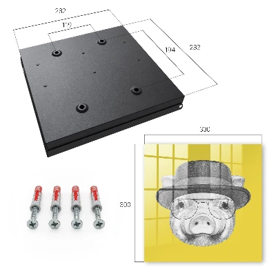 Happy pig Key box for wall