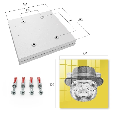 Happy pig Key box for wall