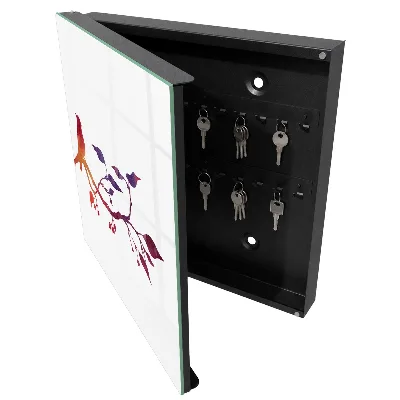 Branch with a bird Wall mounted key box