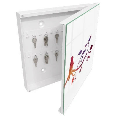 Branch with a bird Wall mounted key box