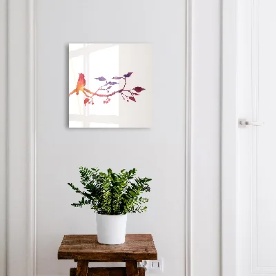 Branch with a bird Wall mounted key box