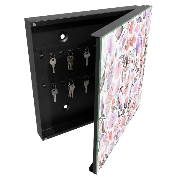 Pastel flowers Wall mounted key box