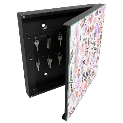 Pastel flowers Wall mounted key box