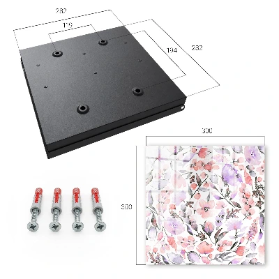 Pastel flowers Wall mounted key box