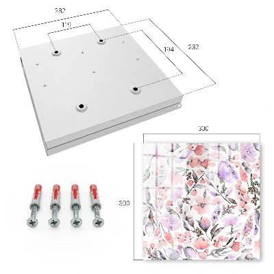 Pastel flowers Wall mounted key box