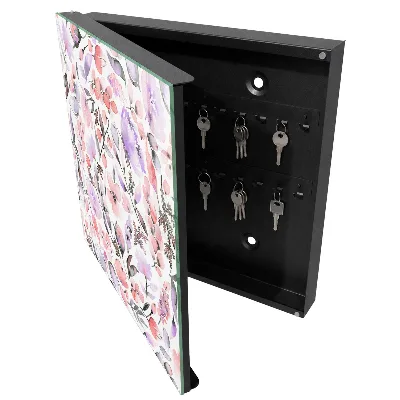 Pastel flowers Wall mounted key box