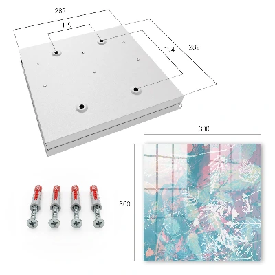 Pastel leaves Key cabinet