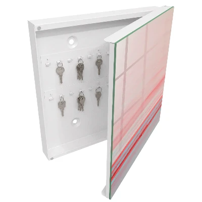 Pastel stripes Key box for wall