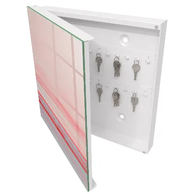 Pastel stripes Key box for wall