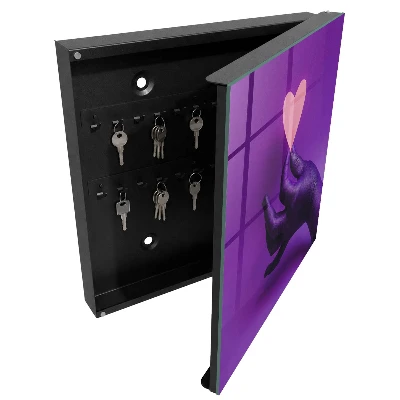 Purple love Key box for wall