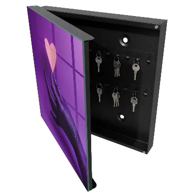 Purple love Key box for wall