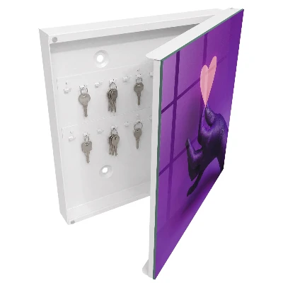 Purple love Key box for wall