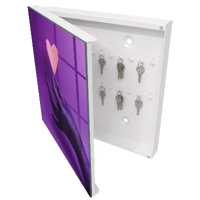 Purple love Key box for wall