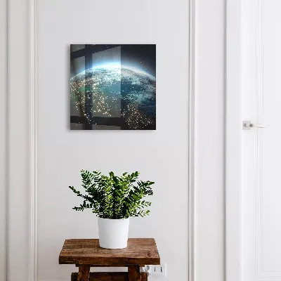 Earth at night Key cabinet