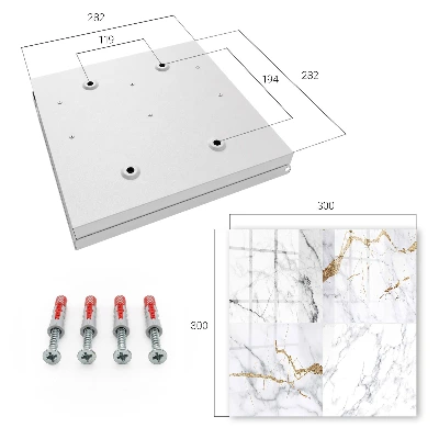 Wall-mounted key box with a marbled pattern