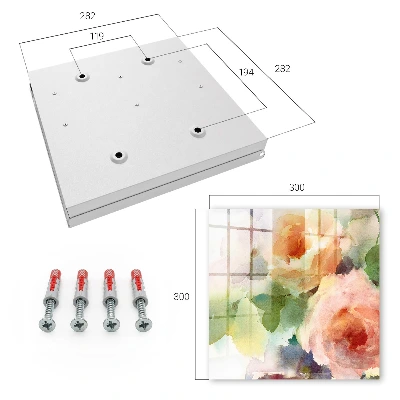 Floral motif Wall mounted key box