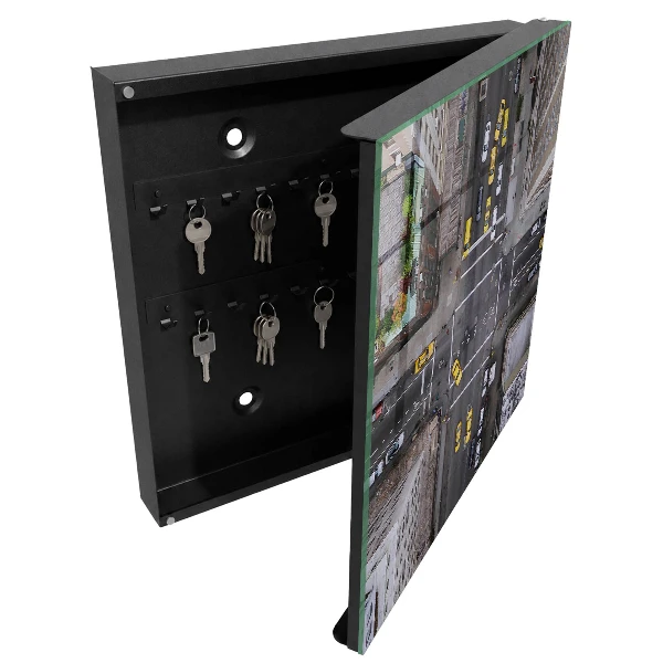 City streets Key box for wall