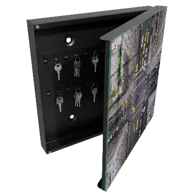 City streets Key box for wall