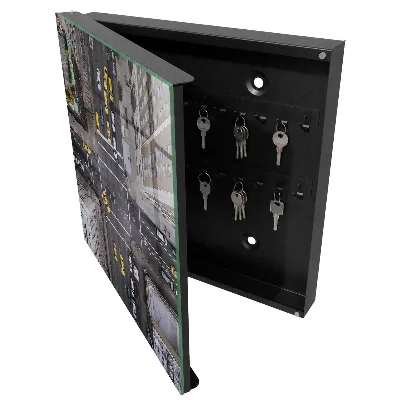 City streets Key box for wall