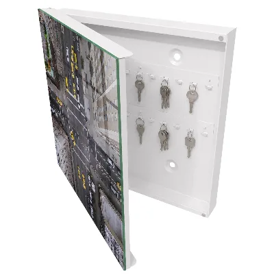 City streets Key box for wall