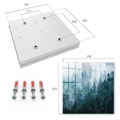 Green forest Key box for wall