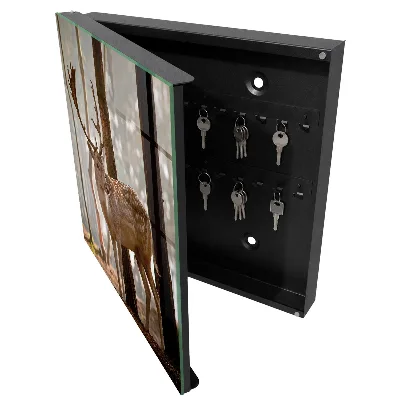 Deer in the forest Wall mounted key box