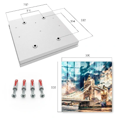 Cityscape Key box for wall