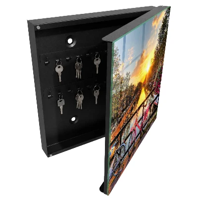 Urban sunset Key box for wall