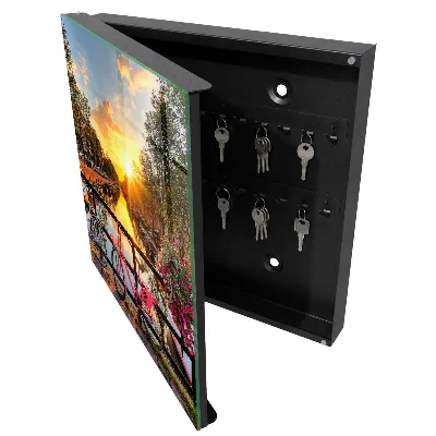 Urban sunset Key box for wall