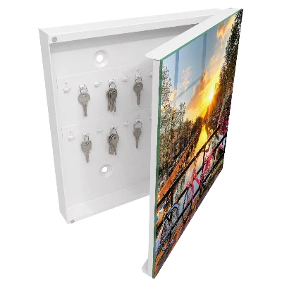 Urban sunset Key box for wall