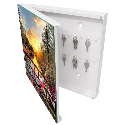 Urban sunset Key box for wall