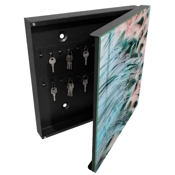 Pastel feathers Key cabinet