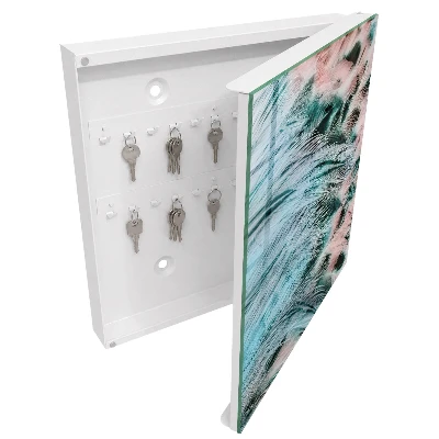 Pastel feathers Key cabinet