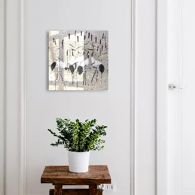 Cranes and reeds Key cabinet